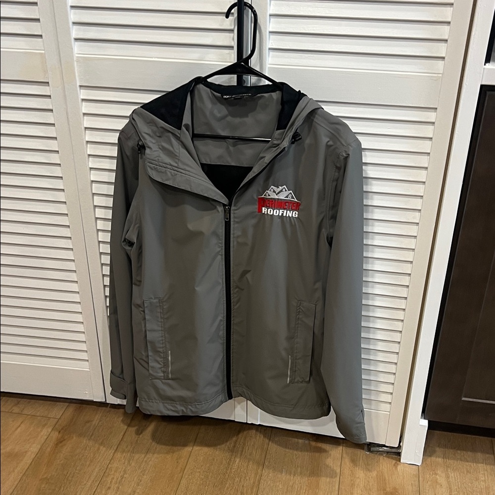 Port Authority Gray Rain Jacket